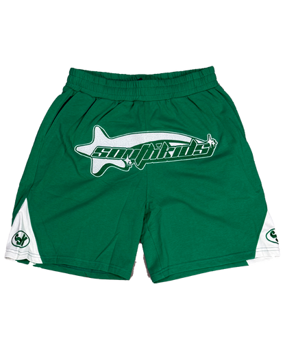 Star Tracksuit Green Shorts