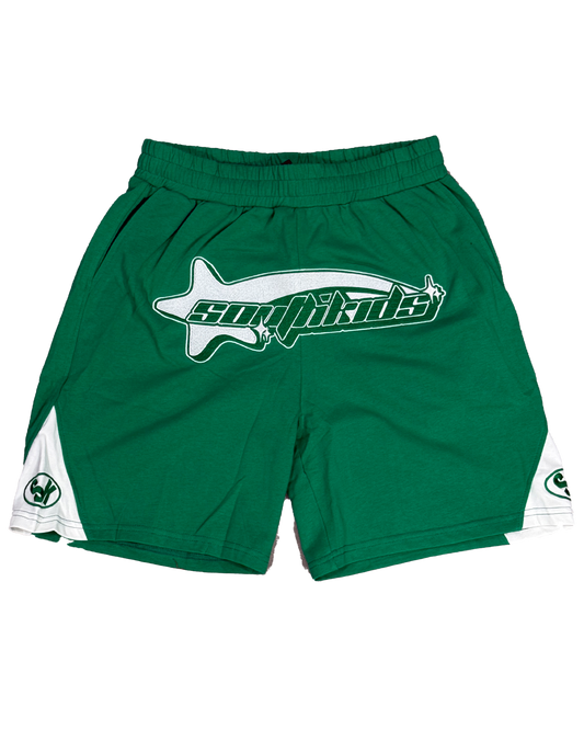 Star Tracksuit Green Shorts