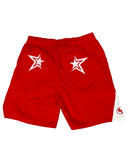 Star Tracksuit Shorts Red