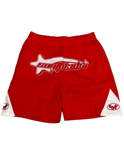 Star Tracksuit Shorts Red